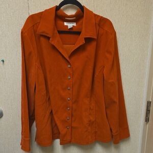 Chico's Terracotta Button-Down Blouse